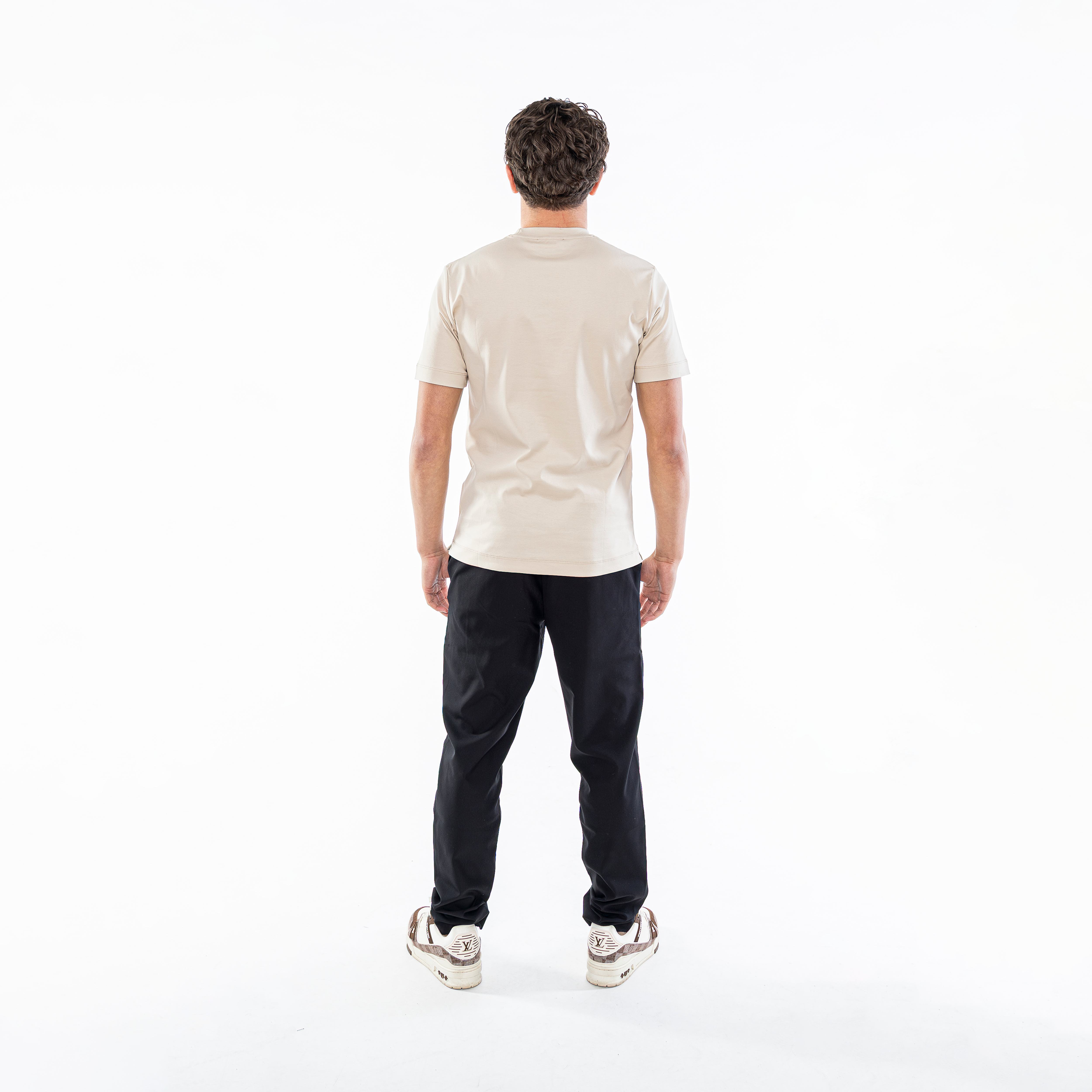 Beige | Glanzend overhemd