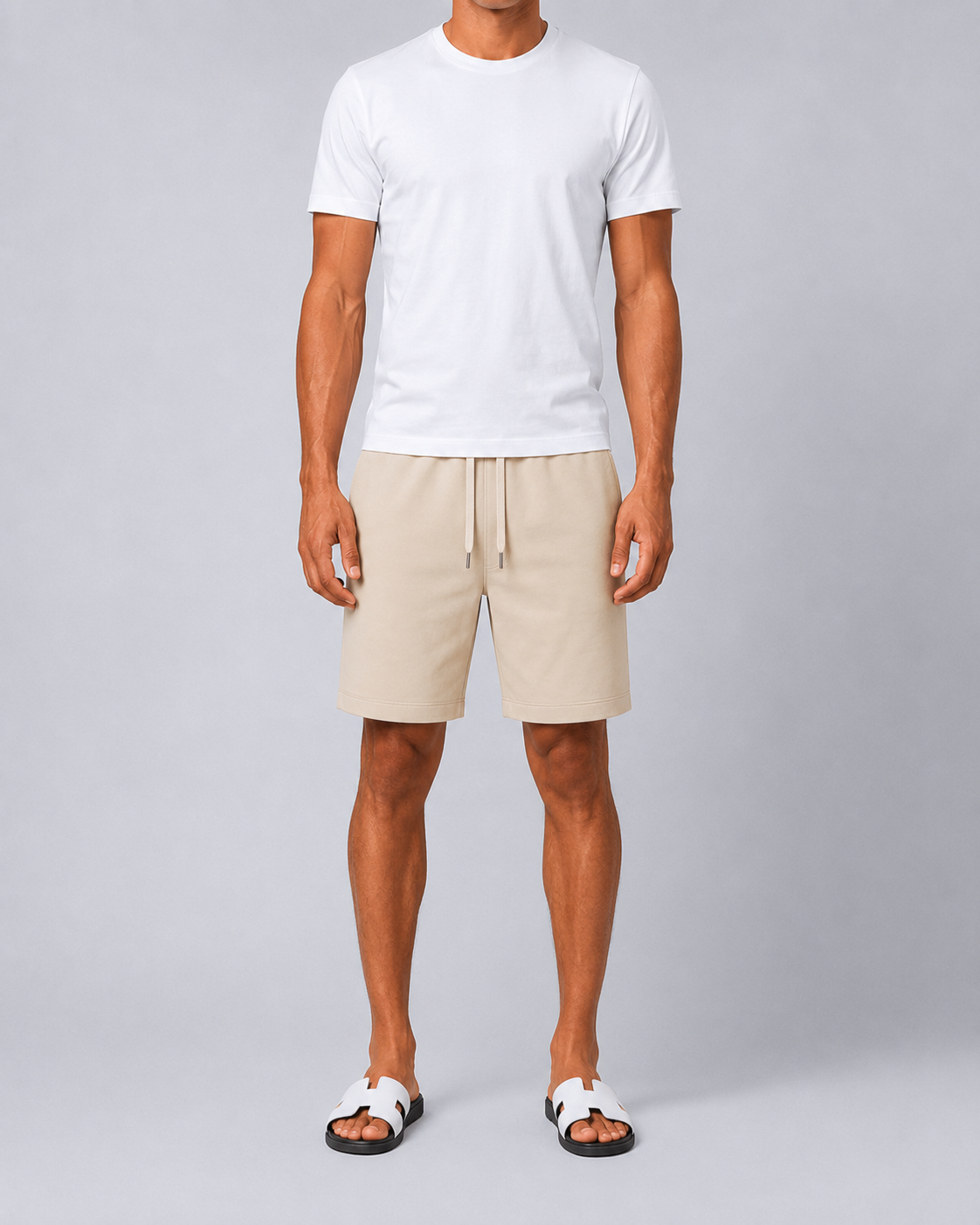 Beige korte broek
