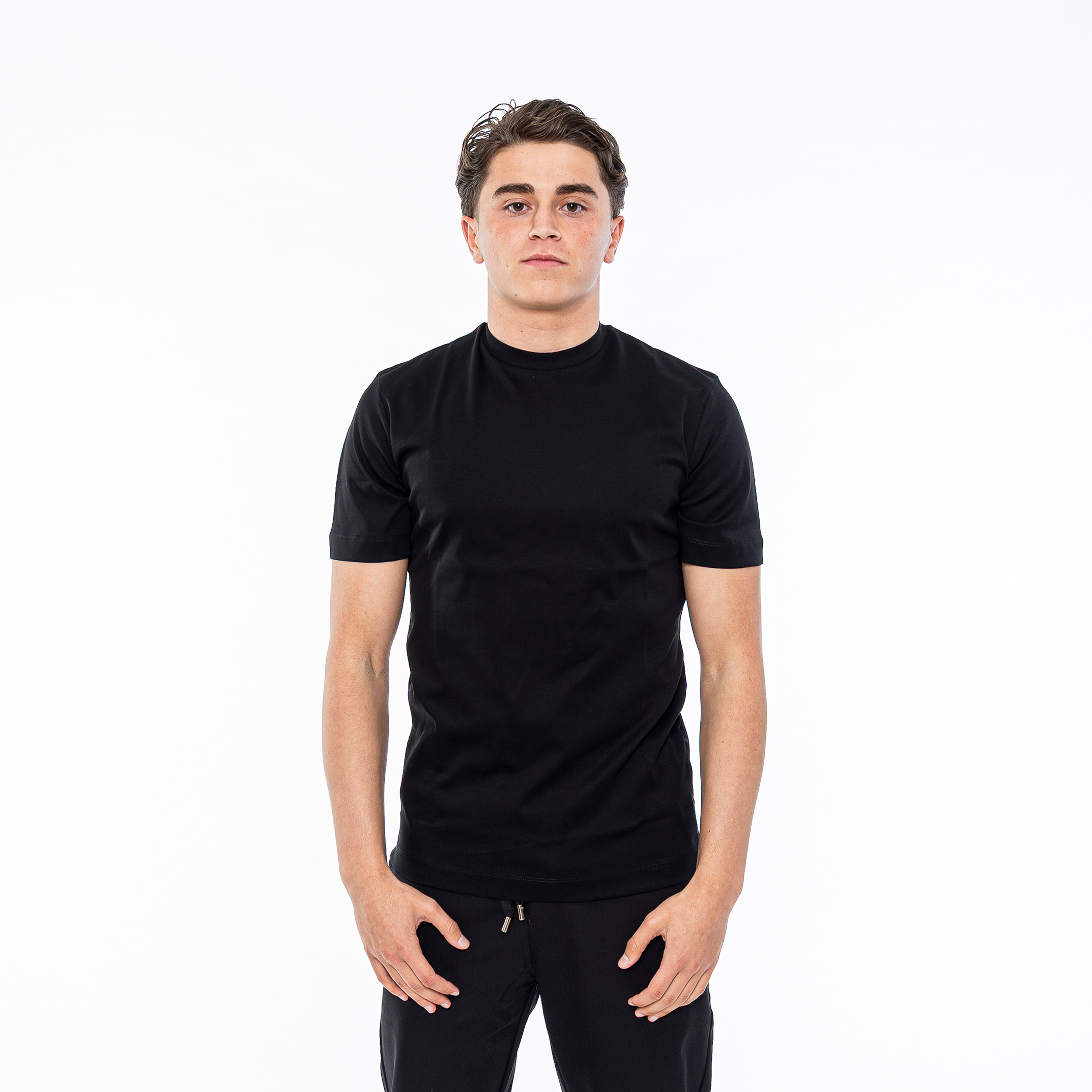 Nachtzwart | Glanzend shirt