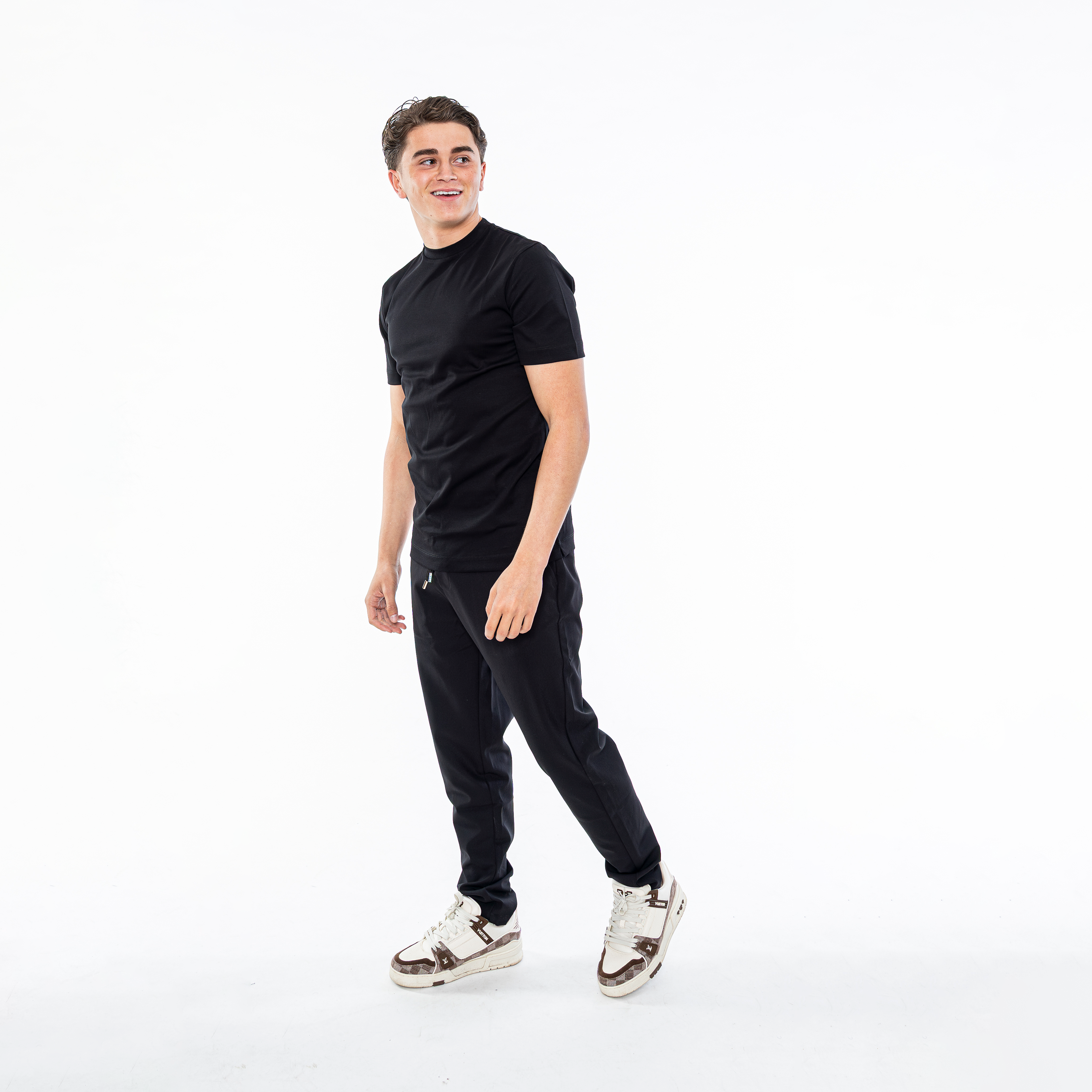 Nachtzwart | Glanzend shirt