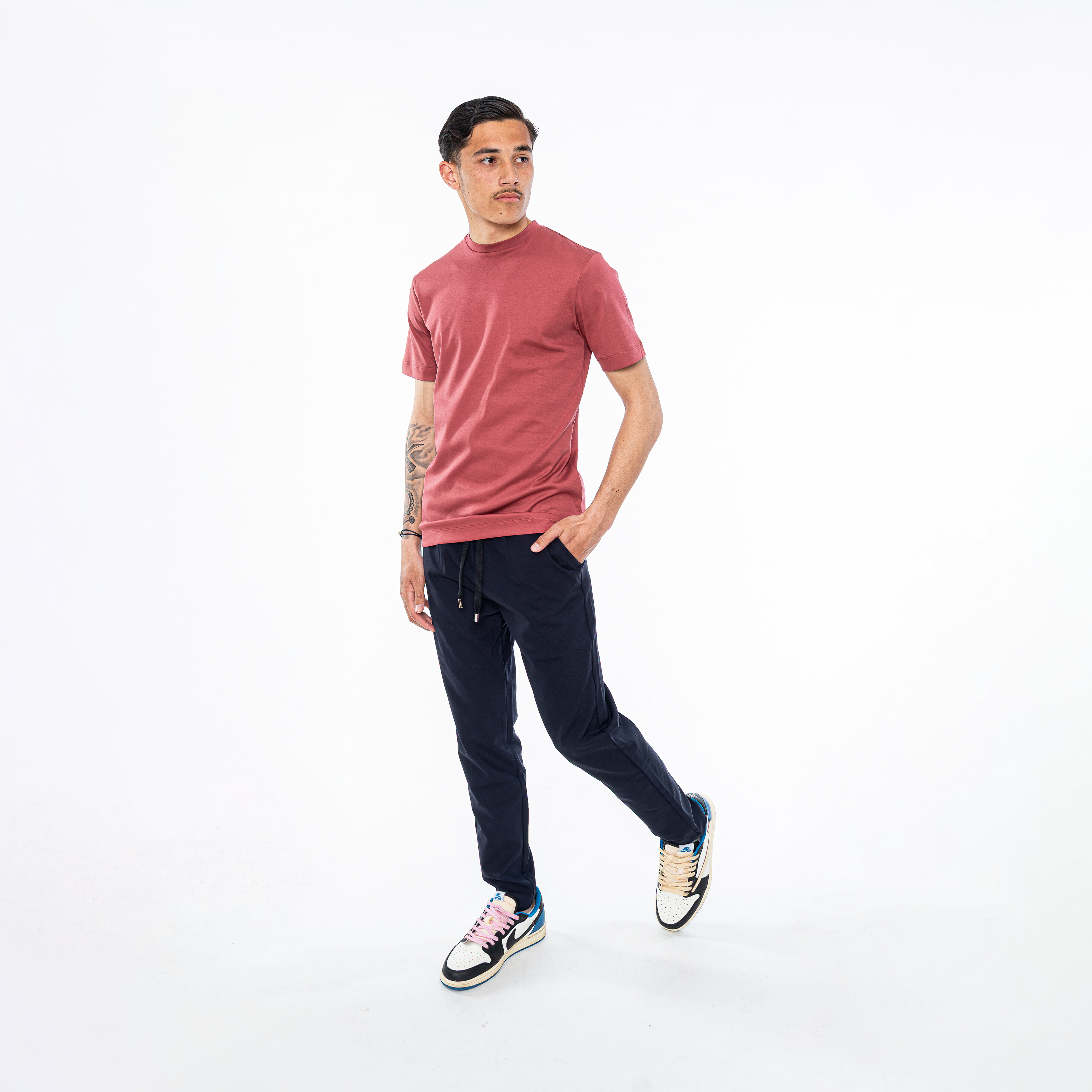Karmozijnrood | Glanzend shirt