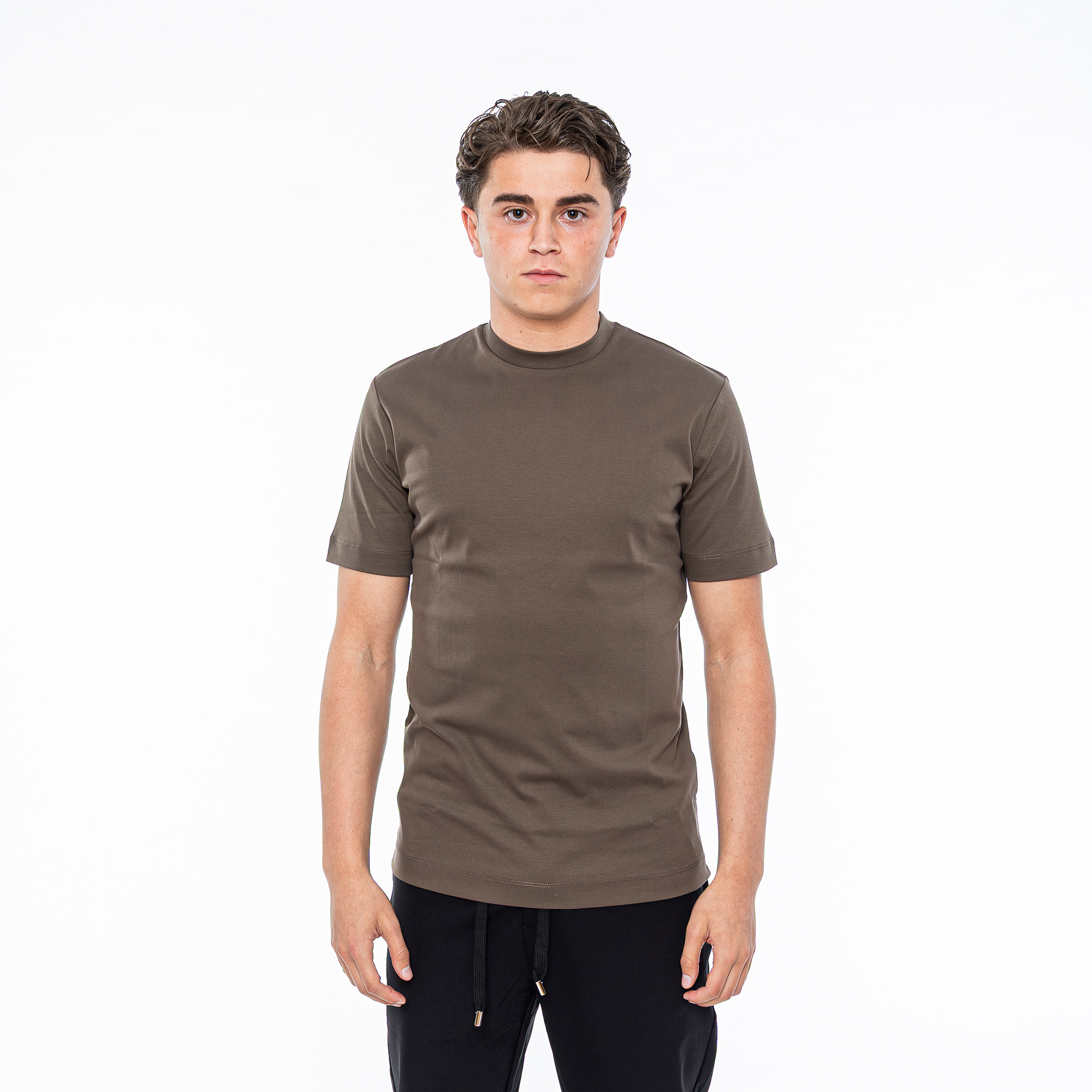 Mocha Brown | Glanzend overhemd