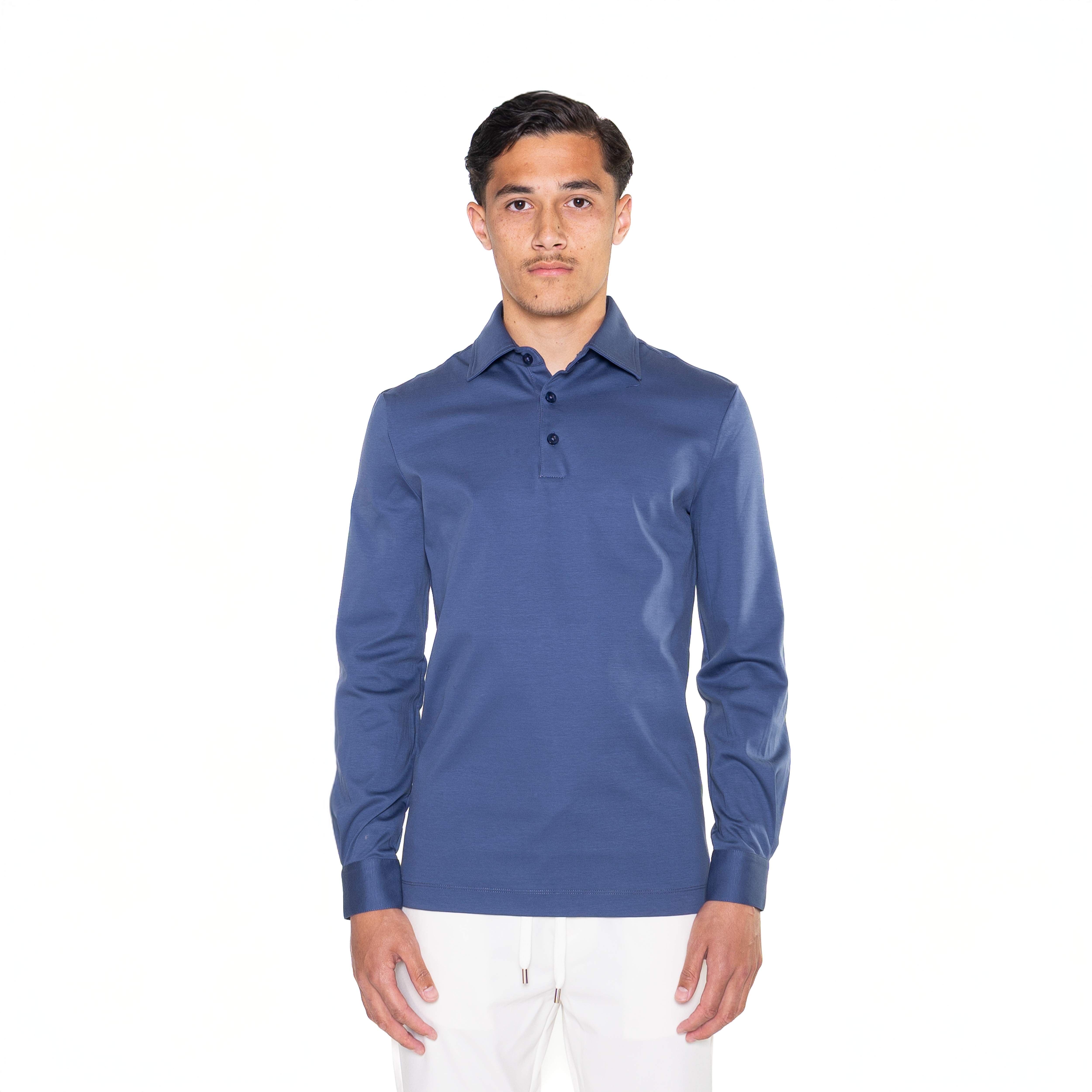 Blauwe lange mouwen